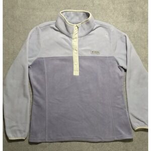 Columbia Women's Large Benton Springs‎ Half Snap Fleece Sweatshirt Purple